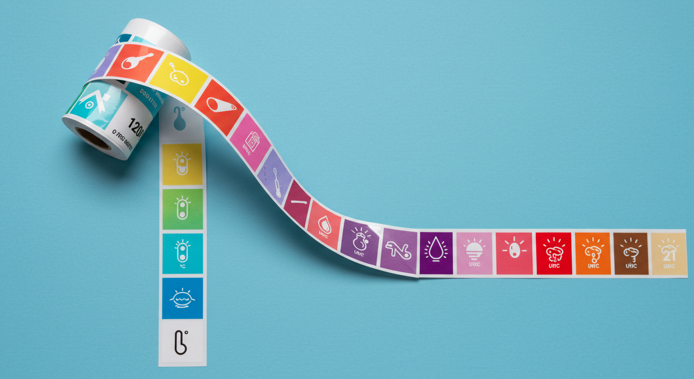 색상 변화 온도 스티커