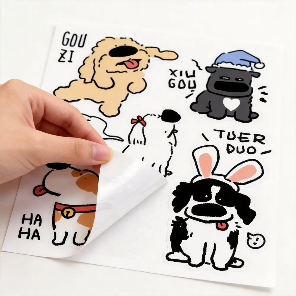 큰 스티커 종이