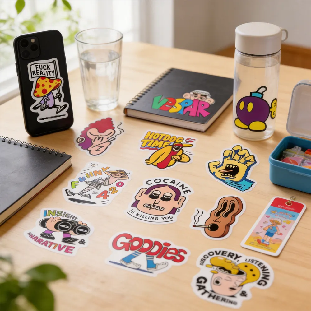 광택 있는 비닐 스티커 시트