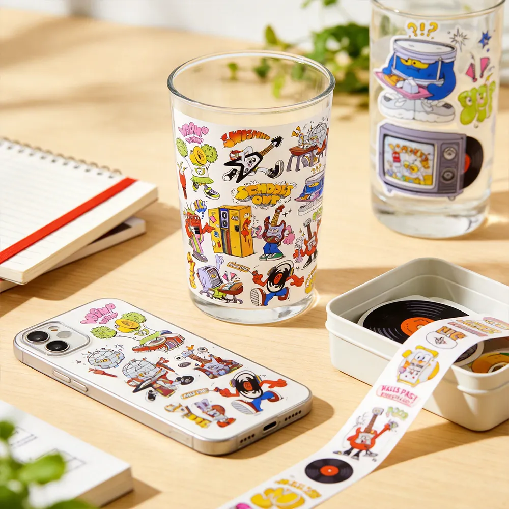 맞춤 컷 스티커 종이