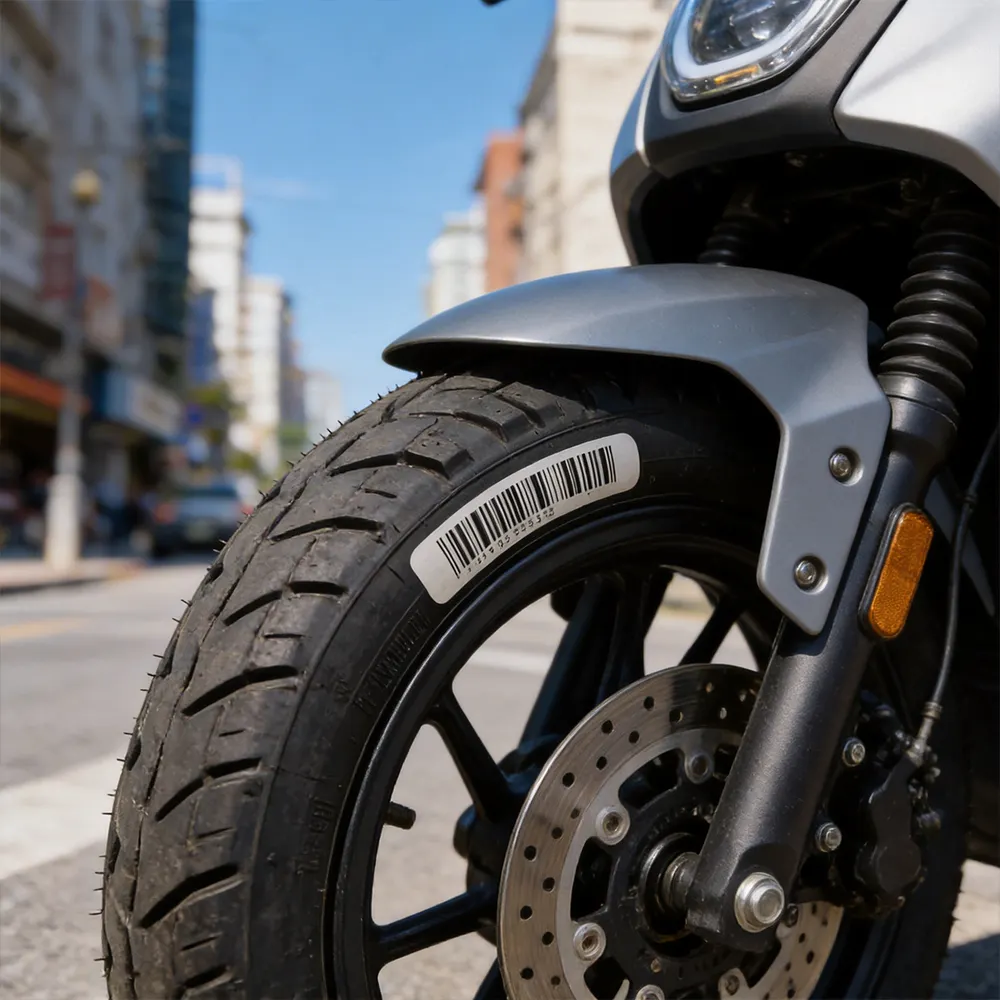 motorcycle rubber tag