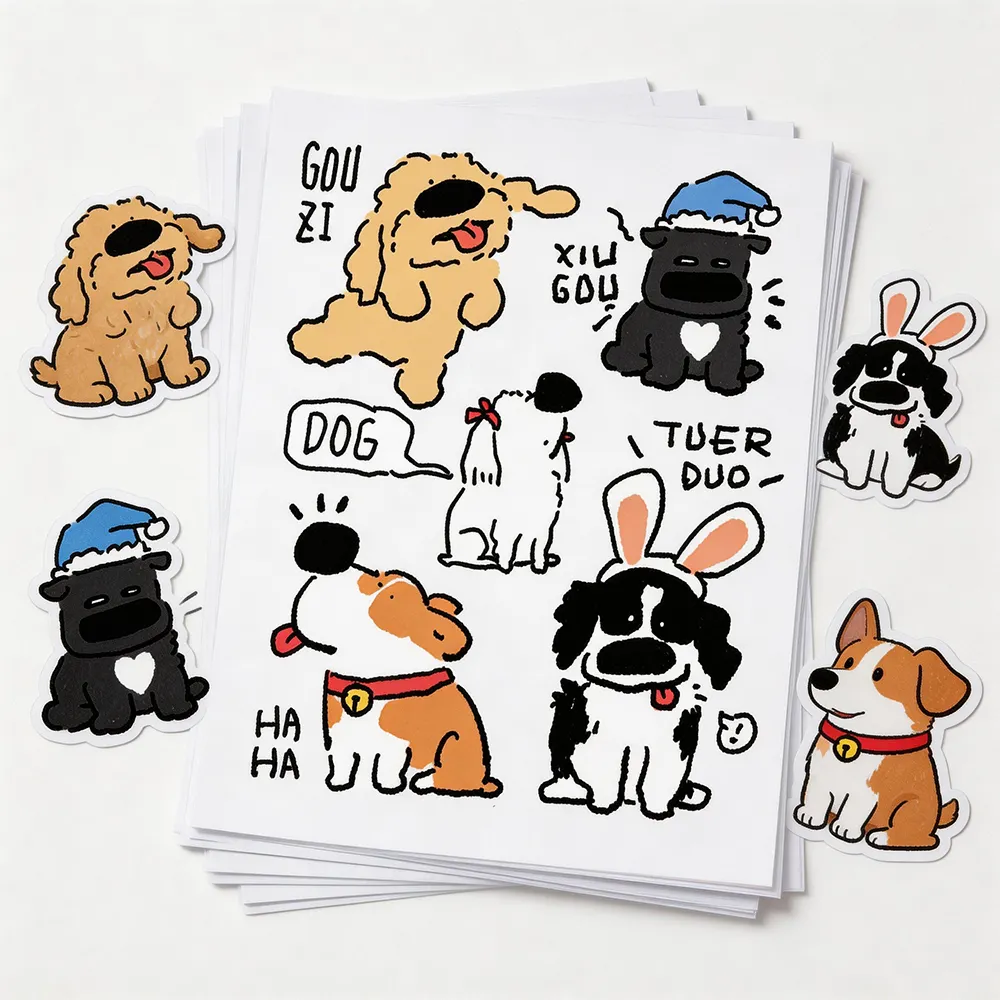 맞춤 비닐 스티커 종이