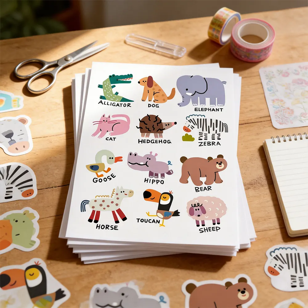 맞춤 스티커 종이