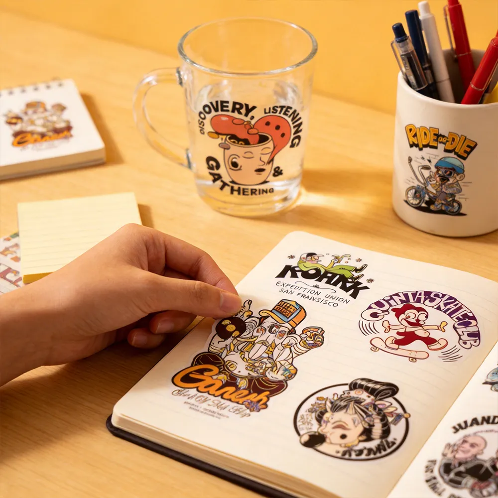 스크랩북 스티커 비닐 종이