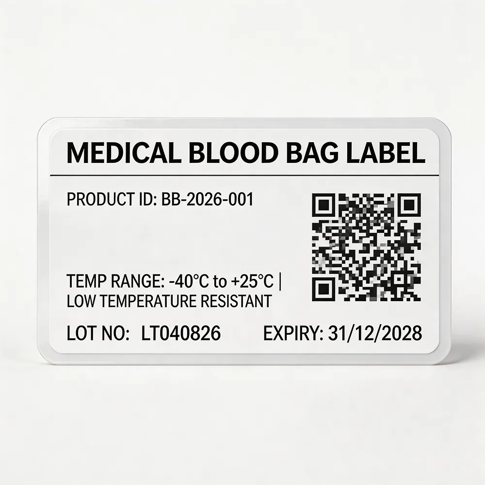 혈액 주머니 QR 코드 라벨