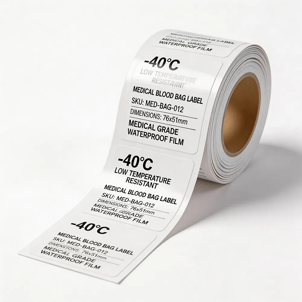 혈액 백 라벨 -40°C