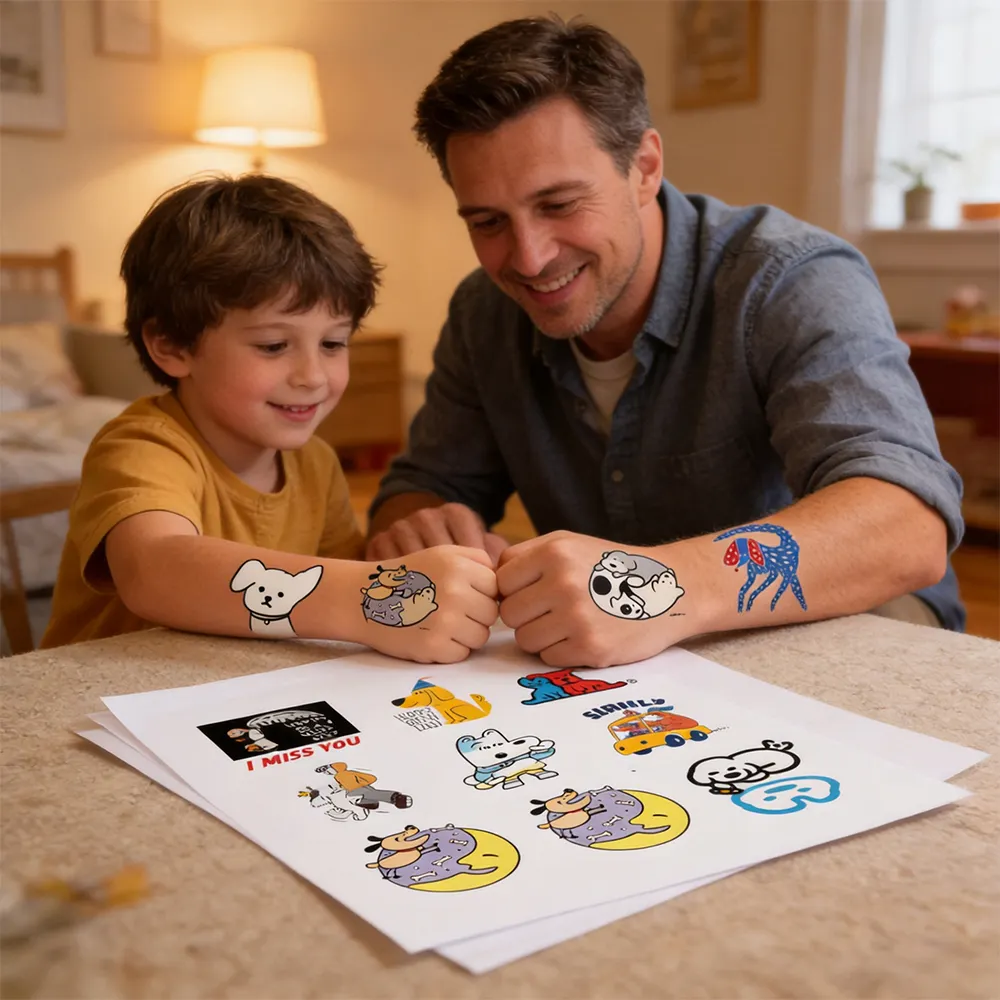 아이들 임시 문신